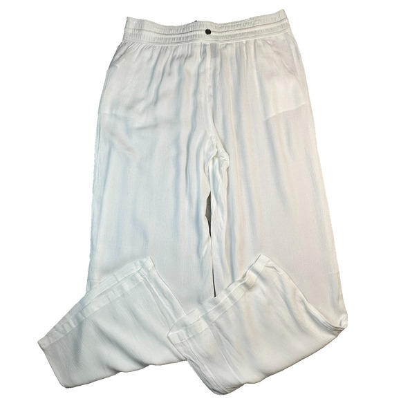 Prana Fernie Beach Pant Womens XL White Swim Cover-Up Flowy Crinkle Wide Leg NWT - Picture 8 of 16